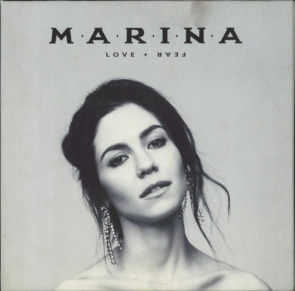 Marina & The Diamonds Love + Fear - White & Black Vinyl UK vinyl LP album (LP record) 0190295478728