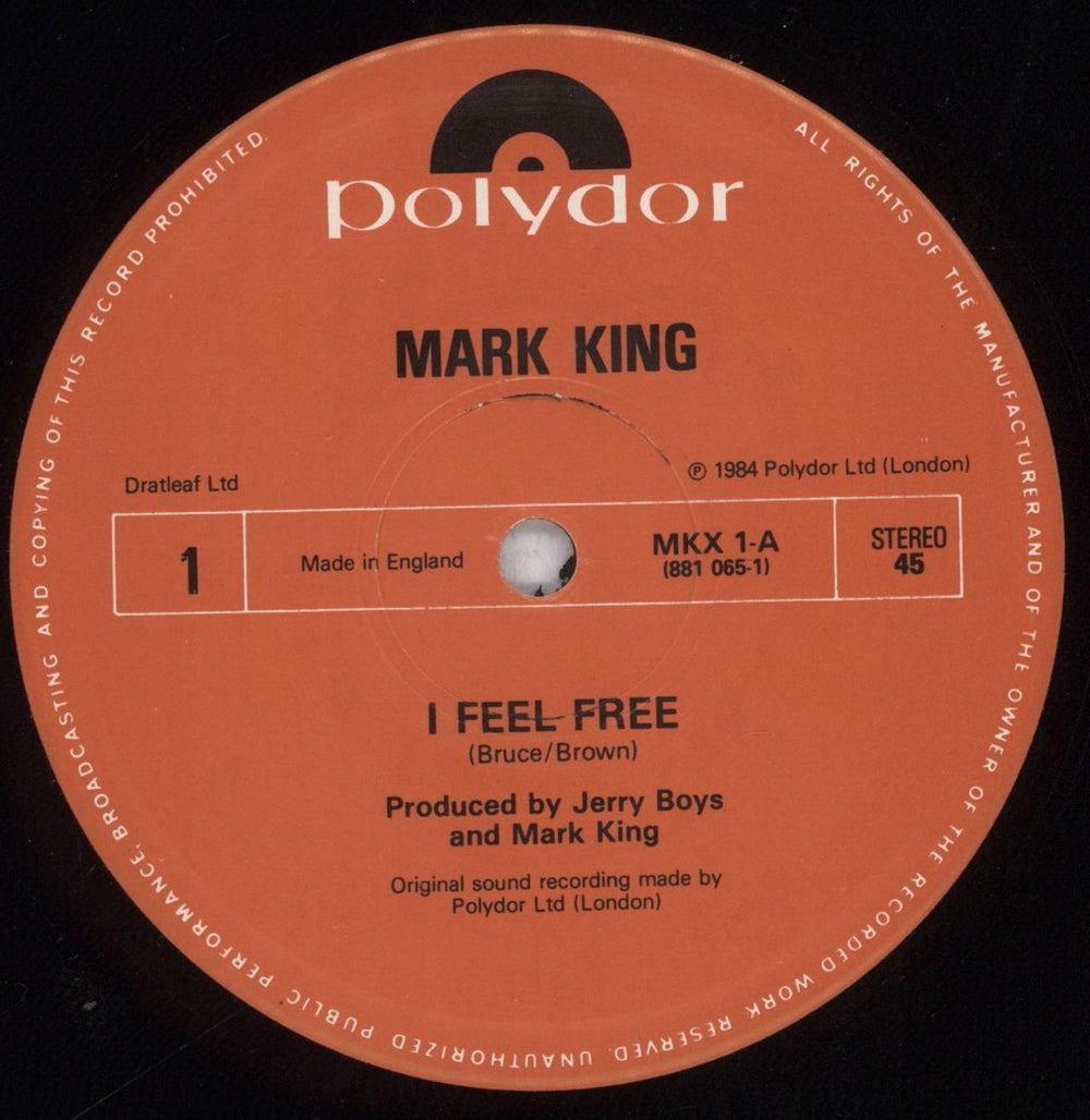Mark King I Feel Free - VG UK 12" vinyl single (12 inch record / Maxi-single) MKI12IF835025