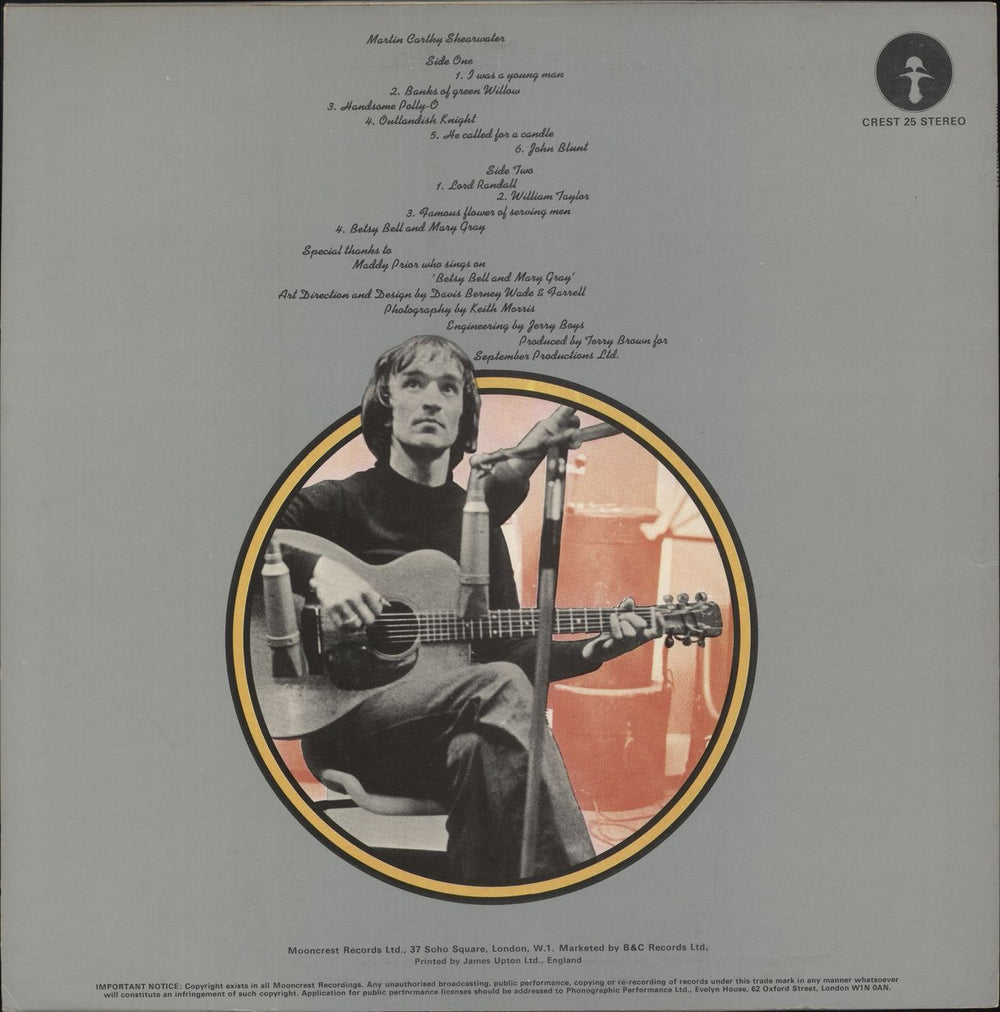 Martin Carthy Shearwater - 2nd UK vinyl LP album (LP record)