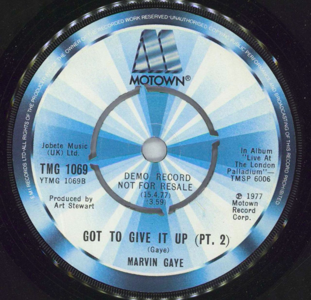 Marvin Gaye Got To Give It Up UK Promo 7" vinyl single (7 inch record / 45)