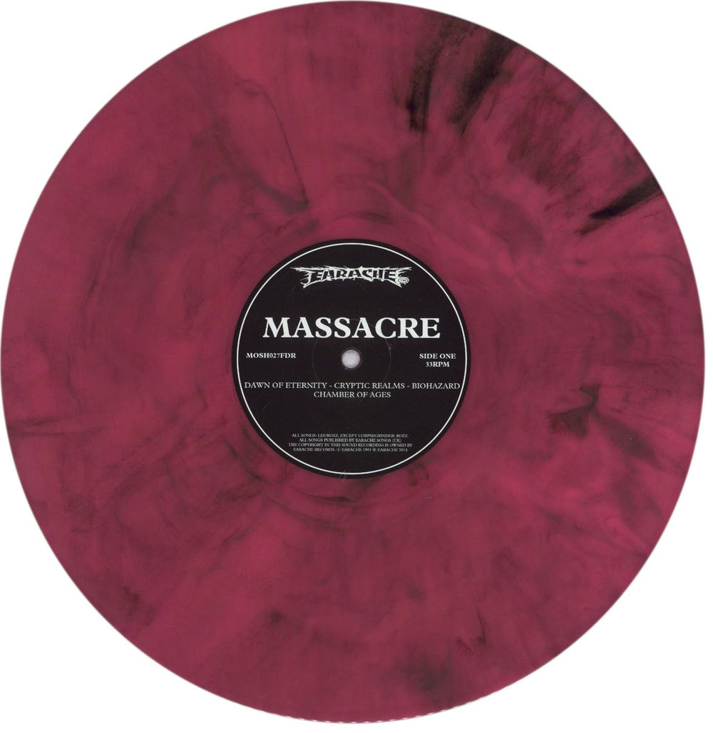 Massacre From Beyond - Pink and Black Marble Vinyl UK vinyl LP album (LP record) 155LPFR845265