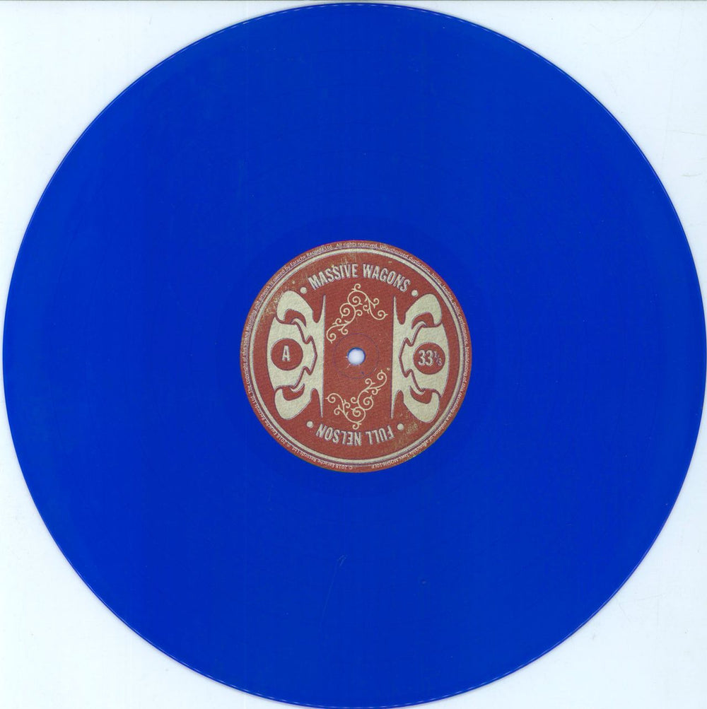 Massive Wagons Full Nelson - Blue Vinyl + Shrink UK vinyl LP album (LP record) 3C9LPFU798549