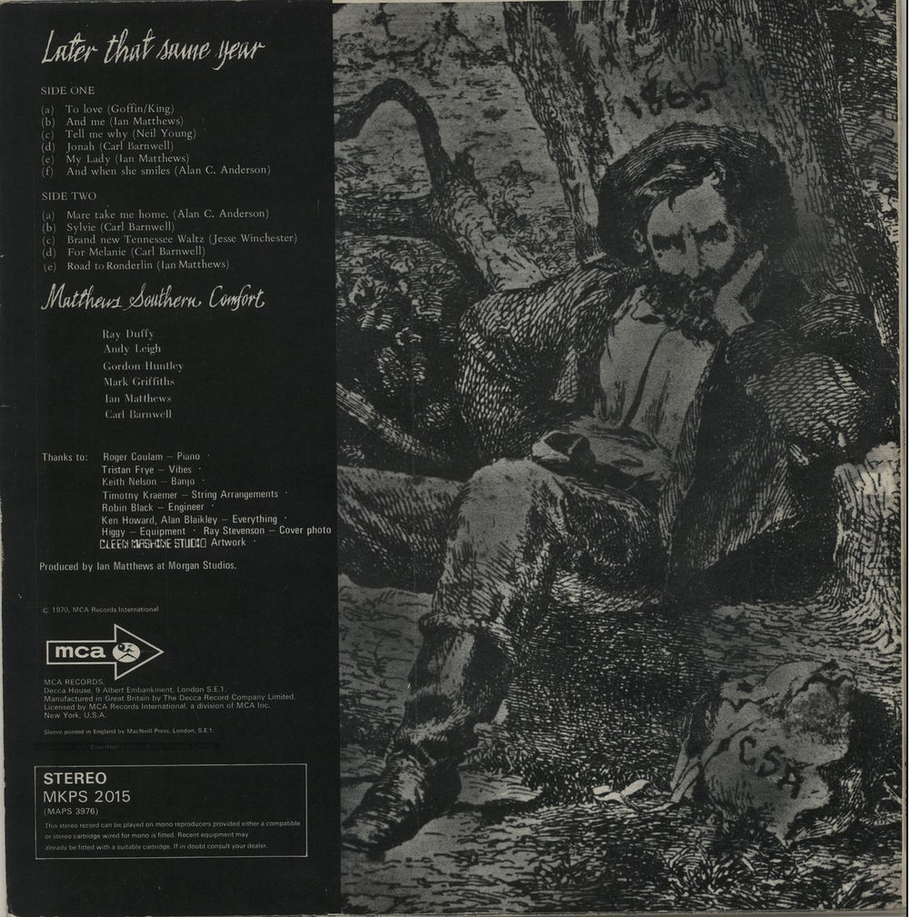 Matthews Southern Comfort Later That Same Year - EX UK vinyl LP album (LP record) MTTLPLA648306