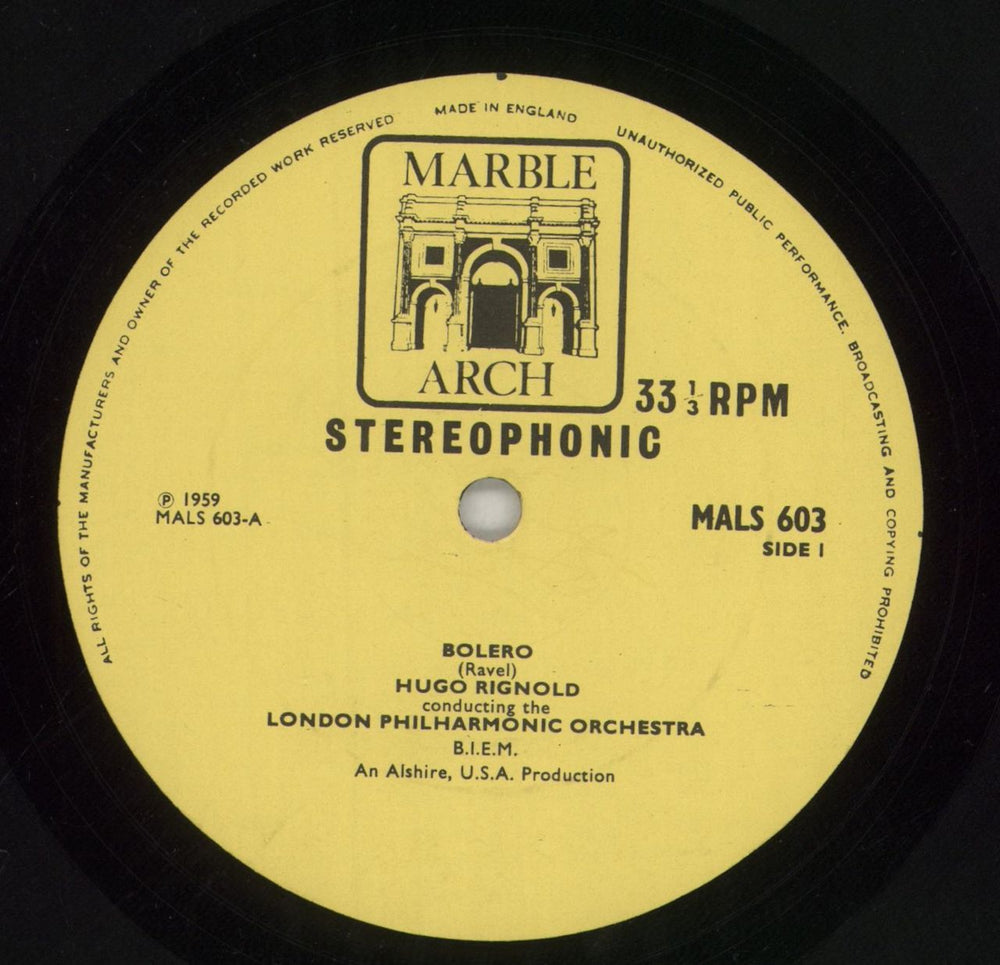 Maurice Ravel Ravel: Bolero / Dukas: The Sorcerer's Apprentice UK vinyl LP album (LP record) RVZLPRA863567