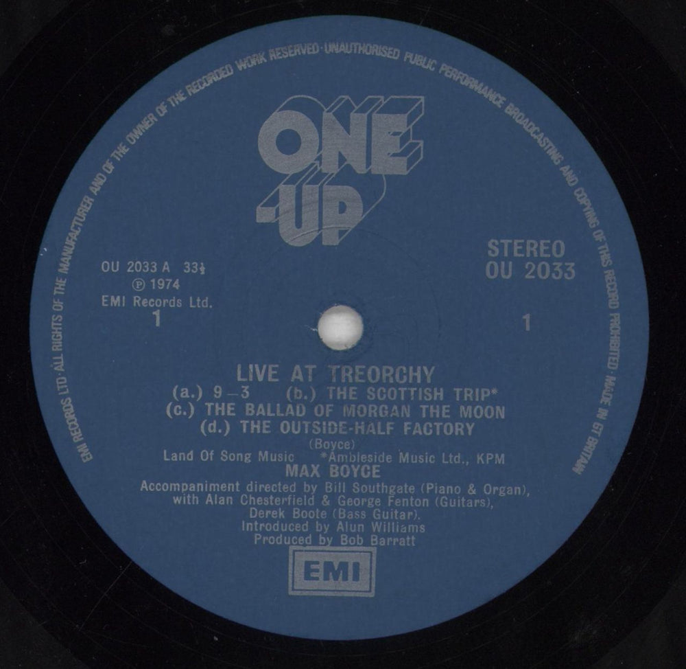 Max Boyce 'Live' At Treorchy UK vinyl LP album (LP record) MXBLPLI853965