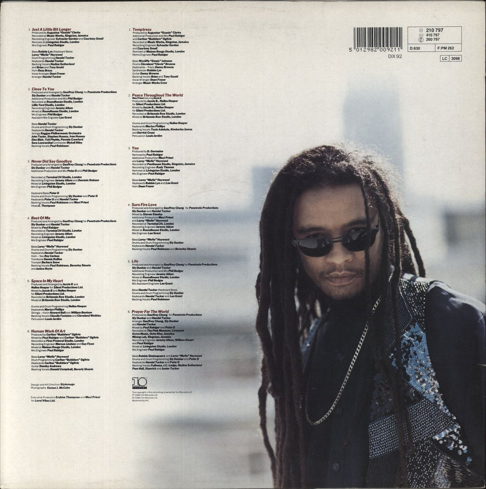 Maxi Priest Bonafide German vinyl LP album (LP record) 5012982009211