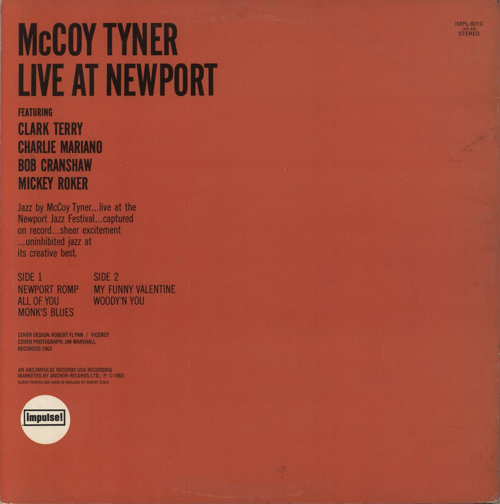 McCoy Tyner Live At Newport UK vinyl LP album (LP record)