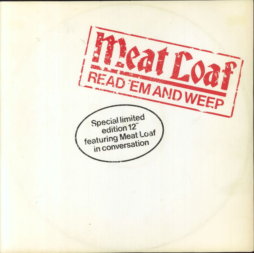 Meat Loaf Read 'em And Weep UK 12" vinyl single (12 inch record / Maxi-single) EPCA122012