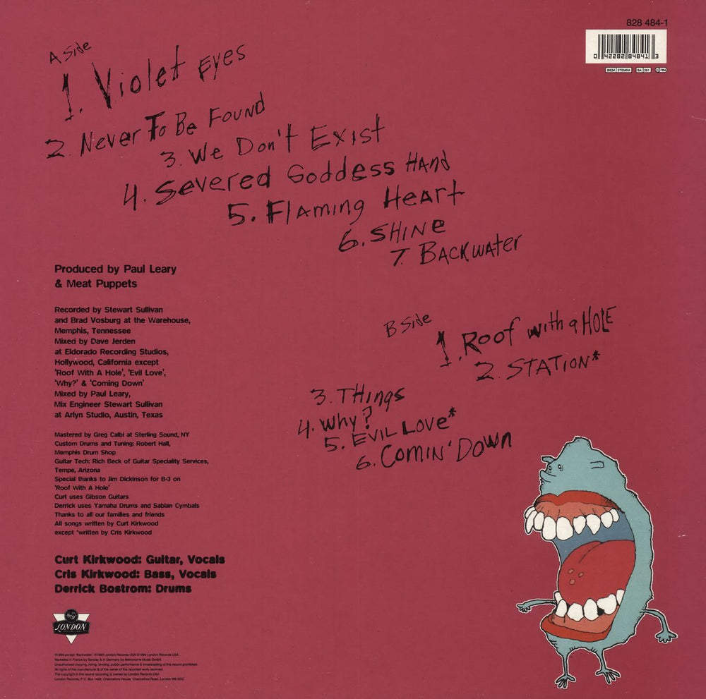 Meat Puppets Too High To Die - VG UK vinyl LP album (LP record) 042282848413