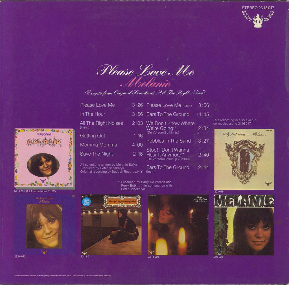 Melanie Please Love Me German vinyl LP album (LP record)