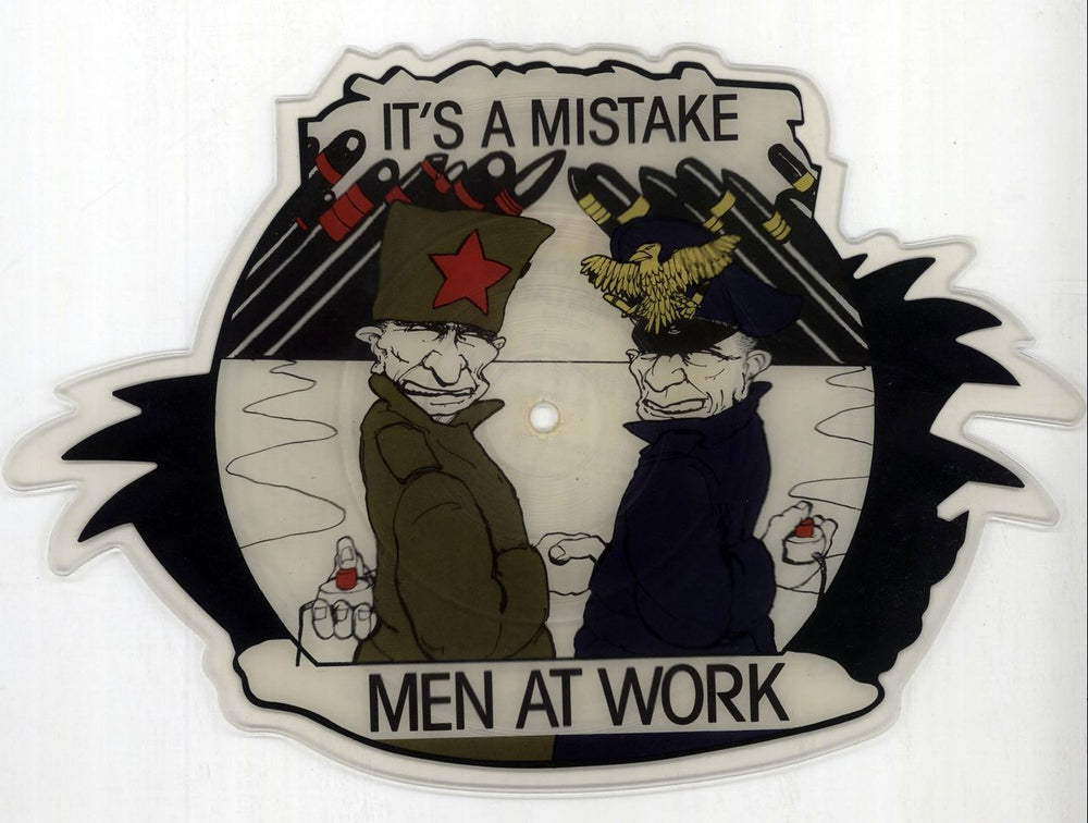 Men At Work It's A Mistake UK shaped picture disc (picture disc vinyl record) WA3475