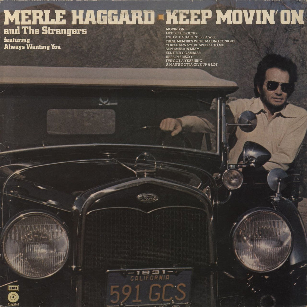 Merle Haggard Keep Movin' On UK vinyl LP album (LP record) E-ST11365