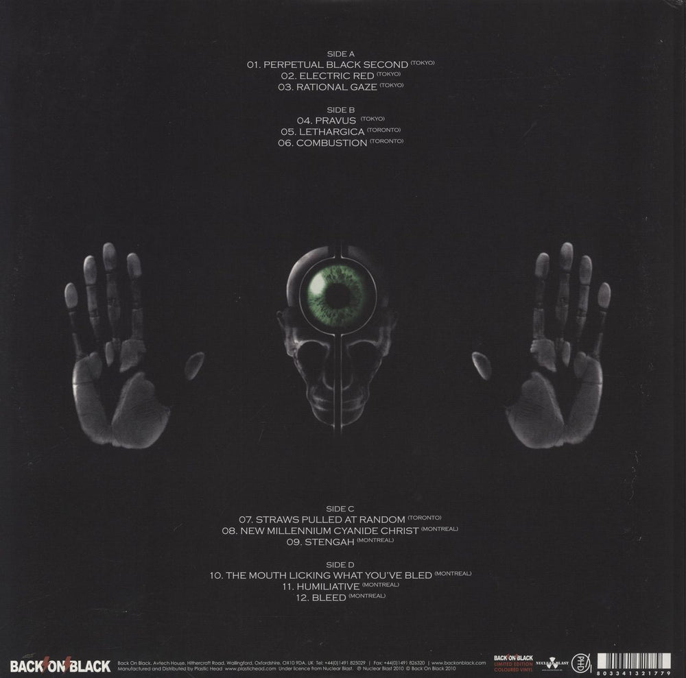 Meshuggah Alive - Black Vinyl and White Vinyl UK 2-LP vinyl record set (Double LP Album) 803341321779