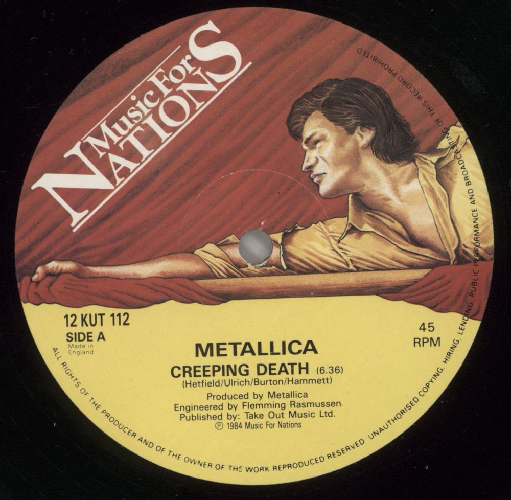 Metallica Creeping Death - Black vinyl UK 12" vinyl single (12 inch record / Maxi-single) MET12CR566055