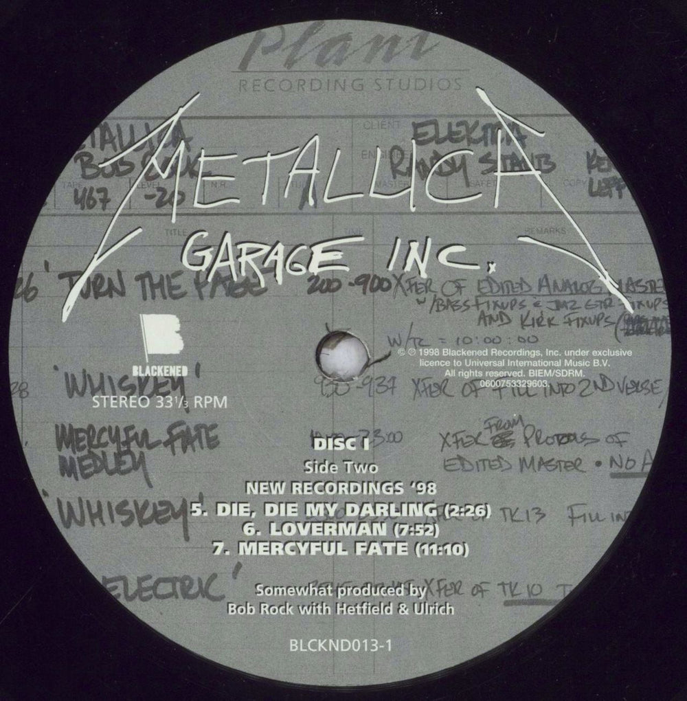 Metallica Garage Inc. US 3-LP vinyl record set (Triple LP Album) MET3LGA844302