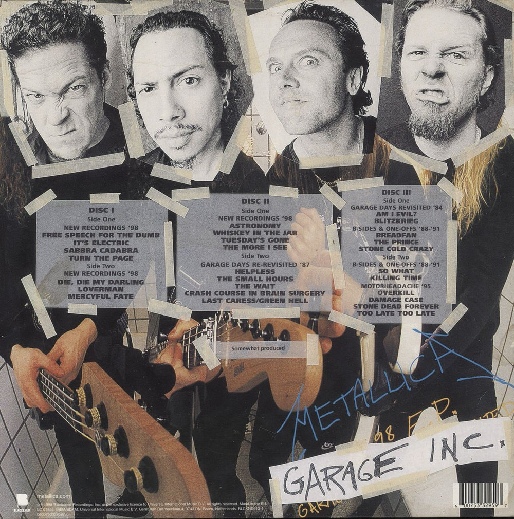 Metallica Garage Inc. - VG UK 3-LP vinyl record set (Triple LP Album) 600753329597