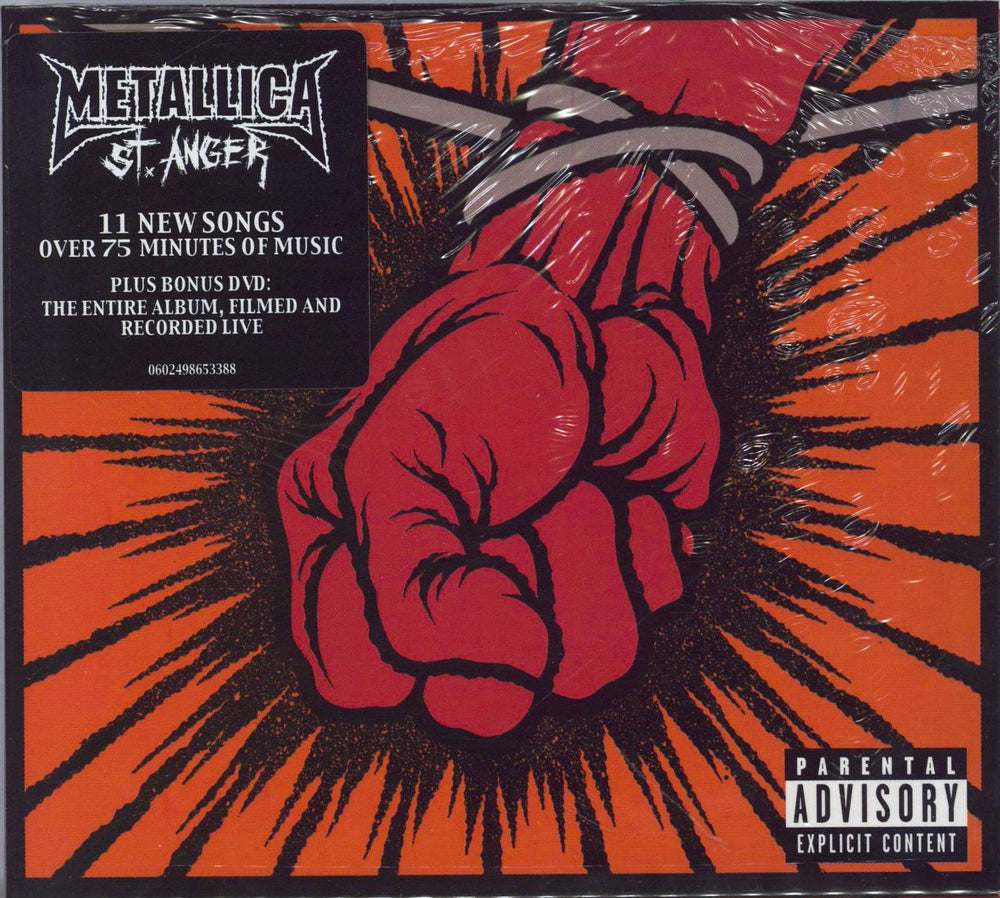 Metallica St Anger: Red Deluxe Edition - Sealed UK 2-disc CD/DVD set 0602498653388