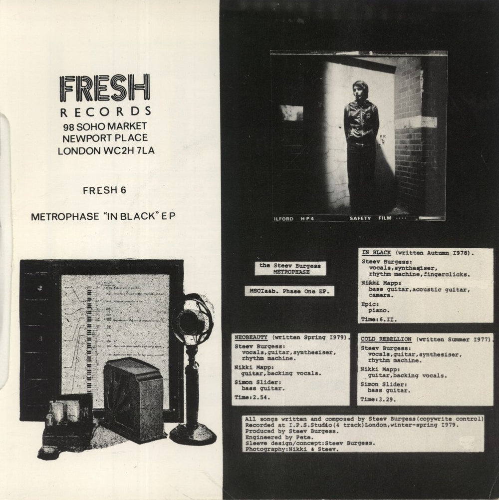 Metrophase In Black EP UK Promo 7" vinyl single (7 inch record / 45)