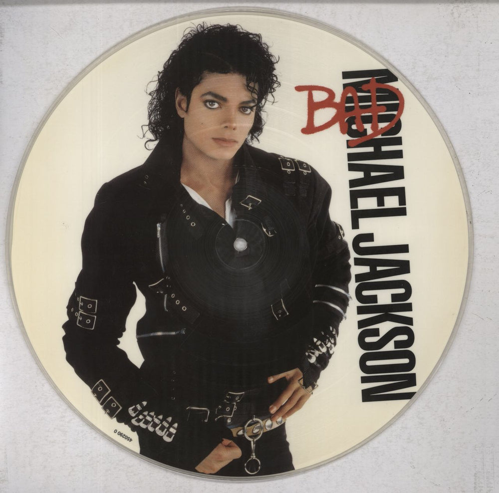 Michael Jackson Bad - Picture Disc UK vinyl LP album (LP record) 4502901