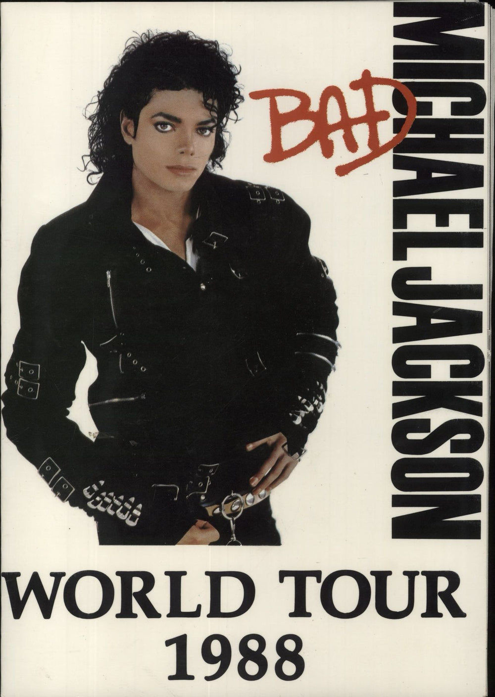 Michael Jackson Bad - World Tour 1988 - Backstage pass/Ticket UK tour programme TOUR BOOK