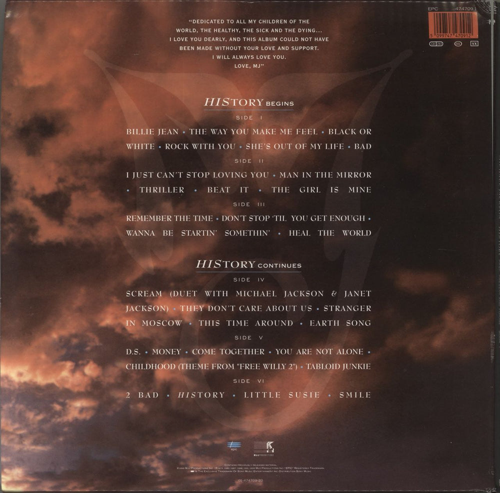 Michael Jackson History - Past, Present And Future Book 1 - Complete Dutch 3-LP vinyl record set (Triple LP Album) 5099747470912