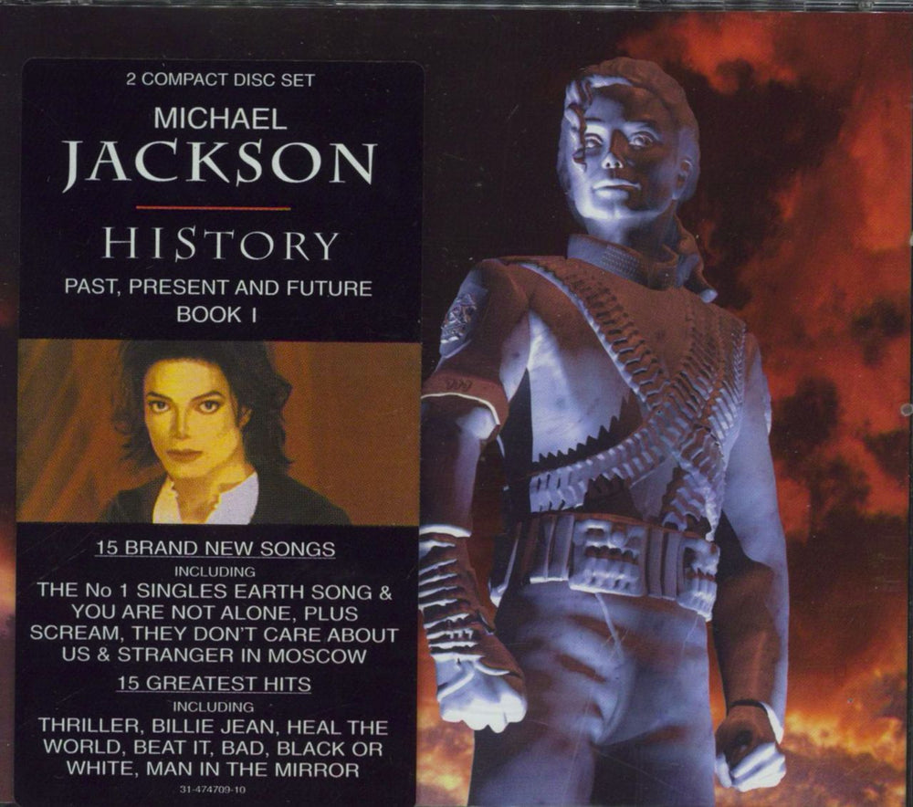 Michael Jackson HIStory - Past, Present And Future - Book I - picture sticker UK 2 CD album set (Double CD) EPC4747092