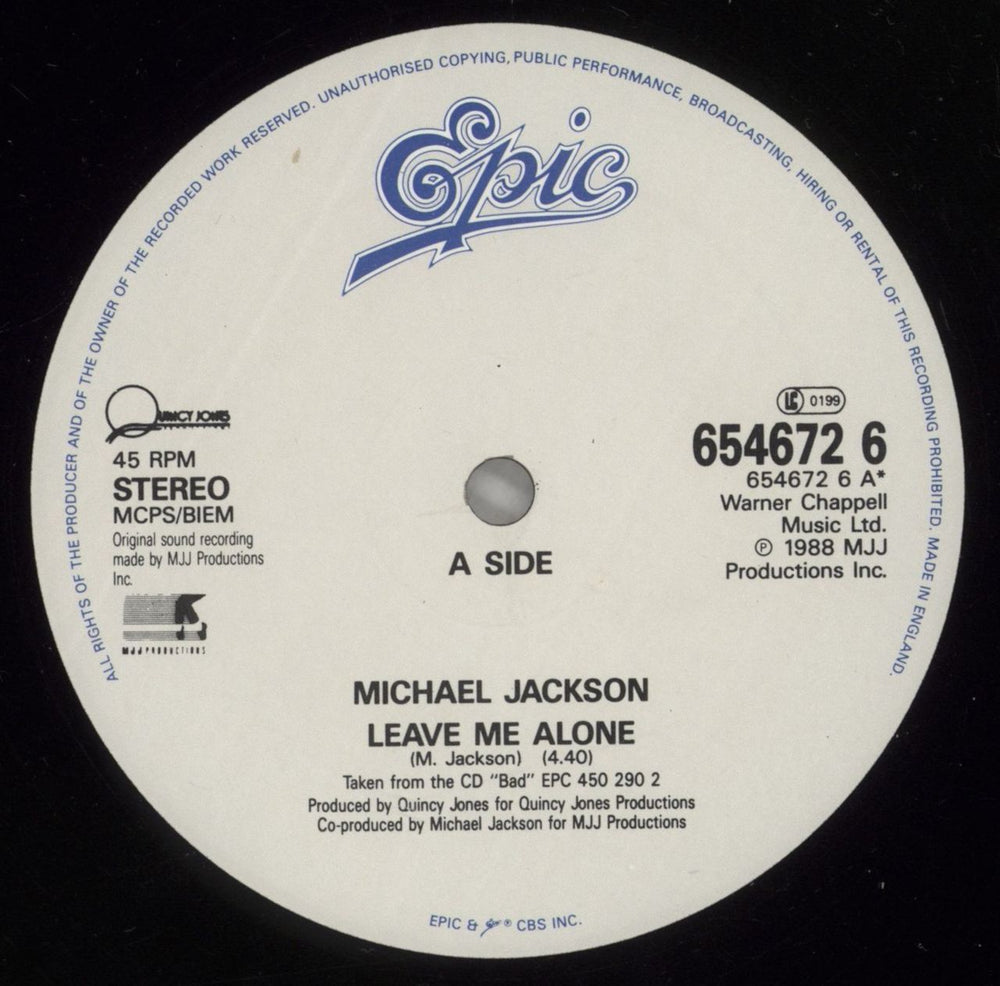 Michael Jackson Leave Me Alone Dutch 12" vinyl single (12 inch record / Maxi-single) M-J12LE44794