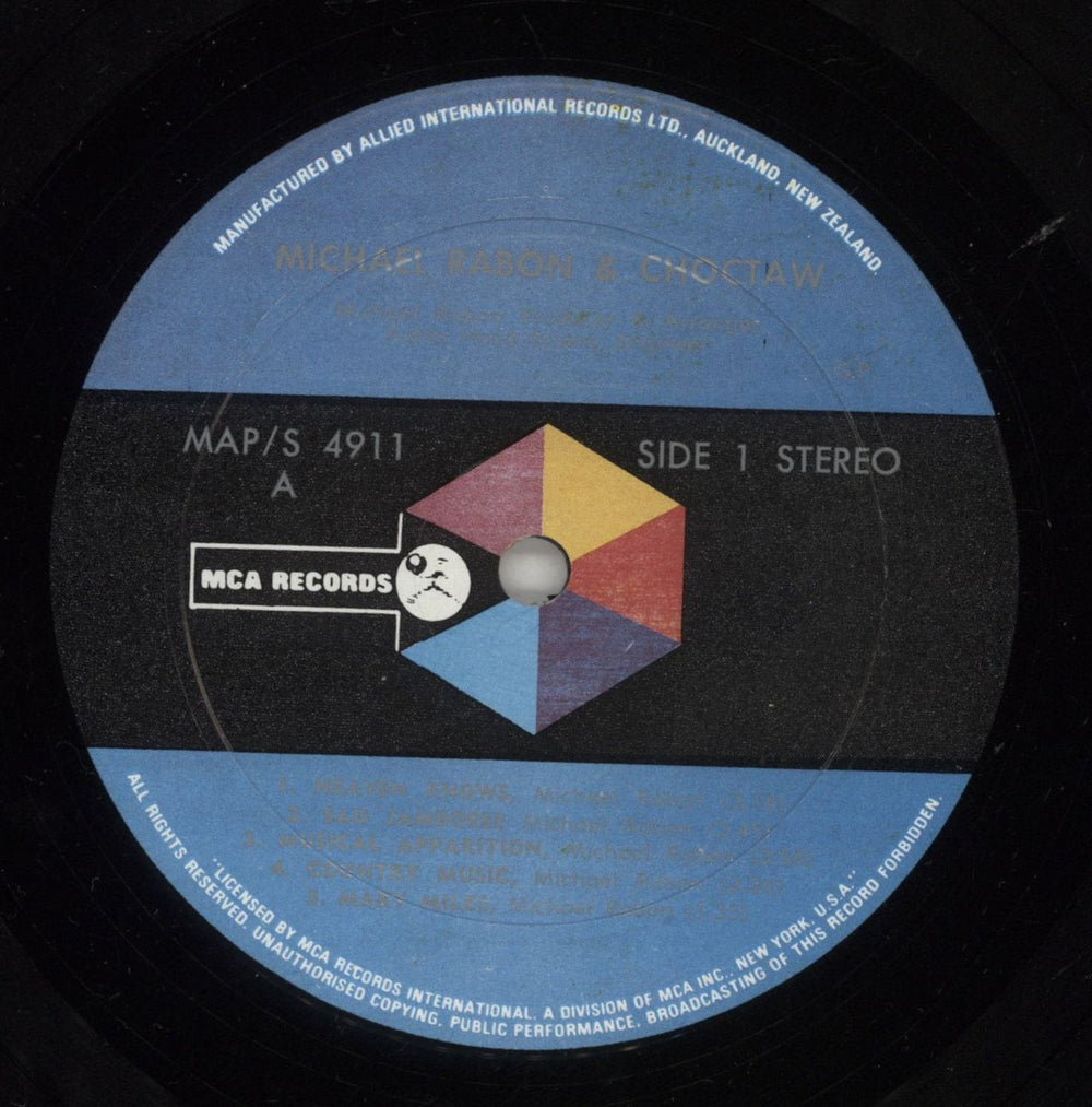 Michael Rabon Michael Rabon & Choctaw New Zealand vinyl LP album (LP record) 8UFLPMI864973