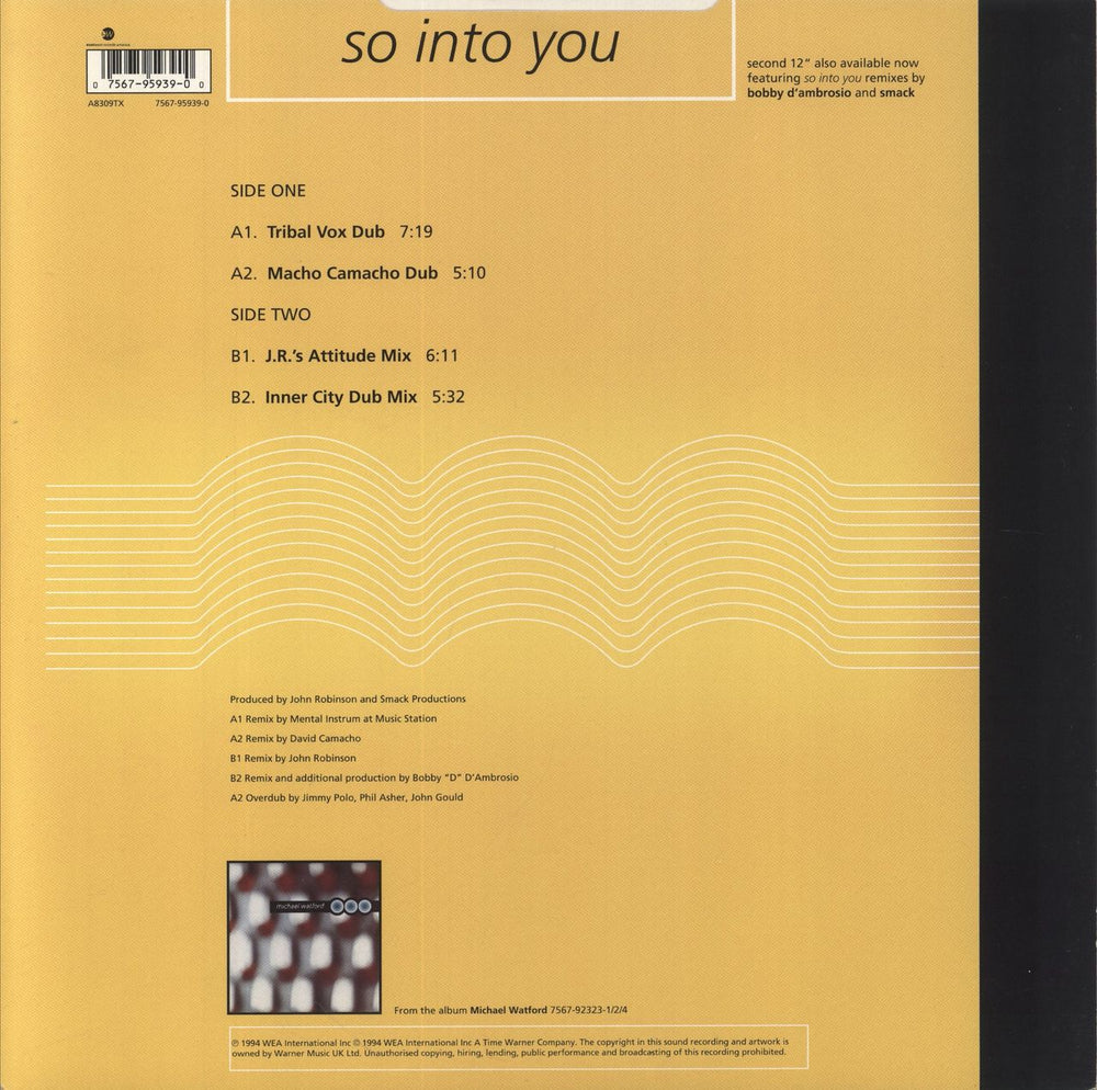 Michael Watford So Into You German 12" vinyl single (12 inch record / Maxi-single) 075679593900