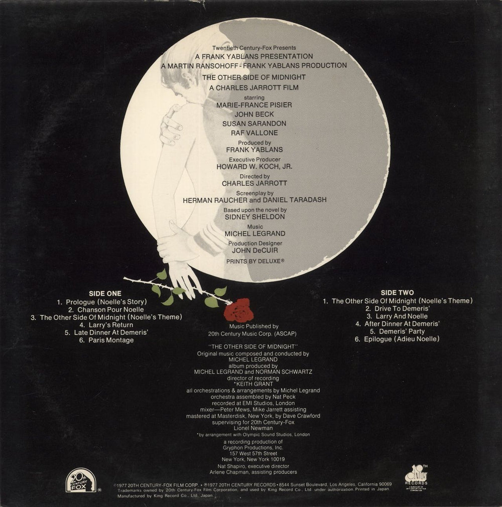 Michel Legrand The Other Side Of Midnight Japanese Promo vinyl LP album (LP record)