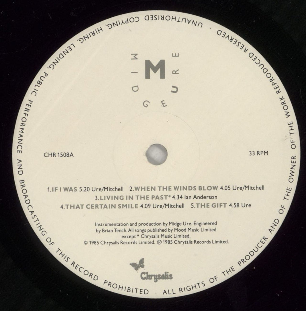 Midge Ure The Gift + Inner UK vinyl LP album (LP record) URELPTH708053