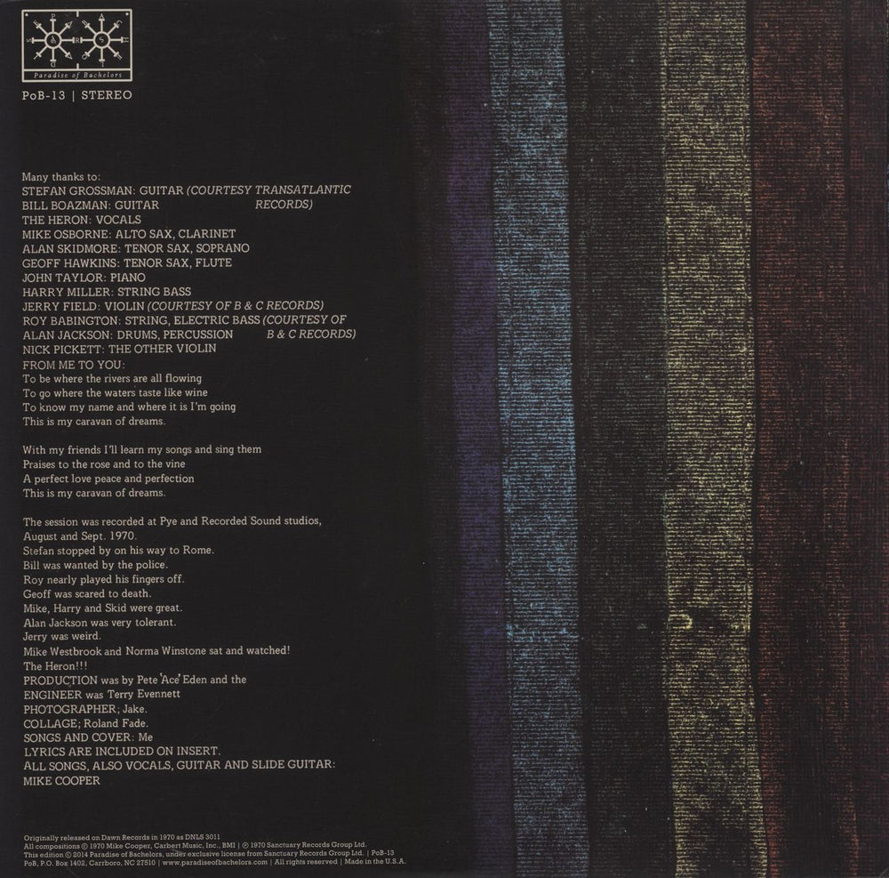 Mike Cooper Trout Steel US vinyl LP album (LP record)