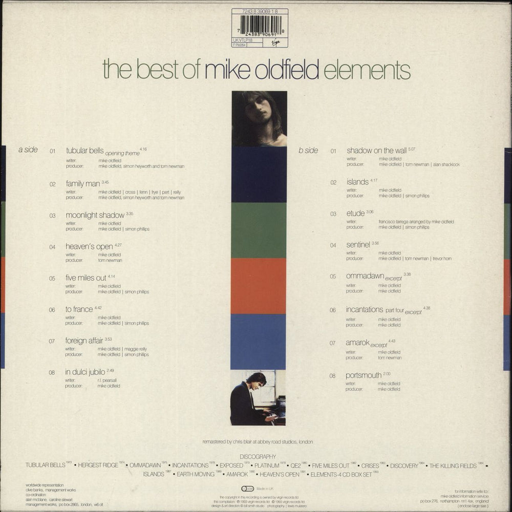 Mike Oldfield Elements - The Best Of Mike Oldfield UK vinyl LP album (LP record) 724383906918