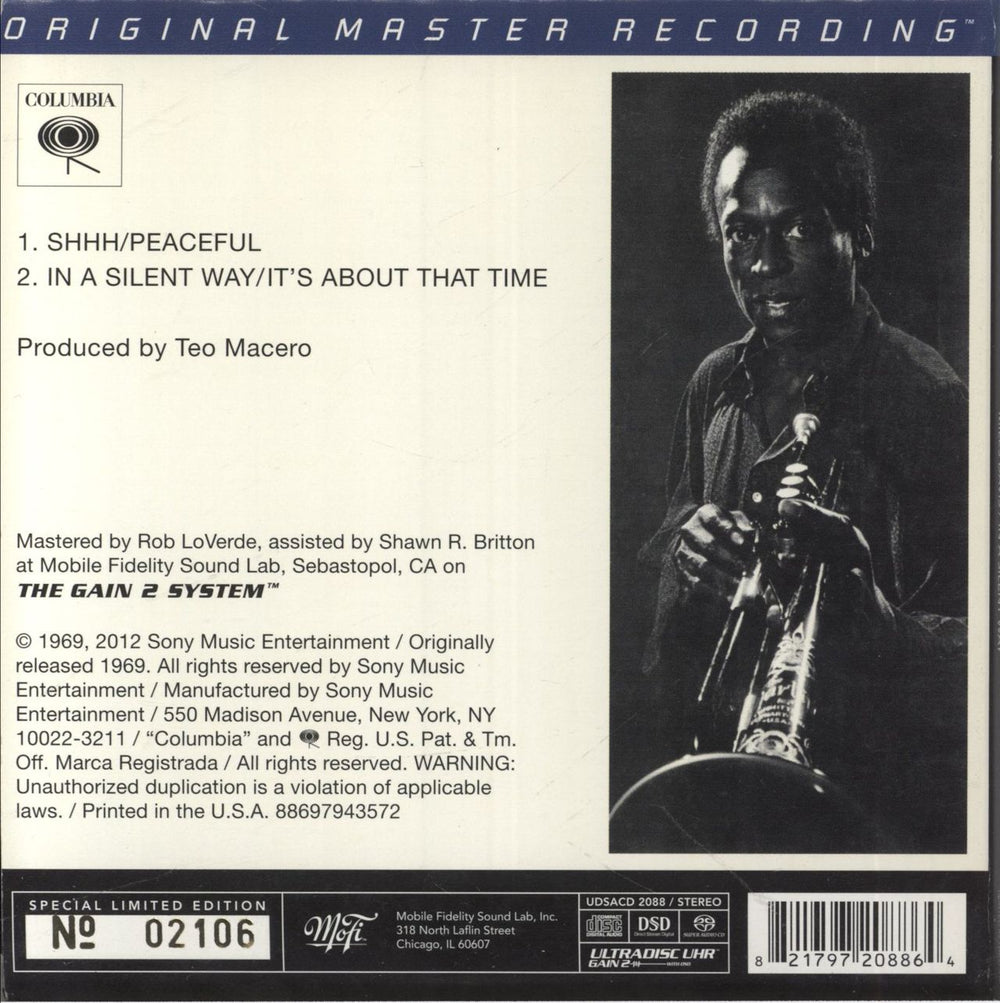 Miles Davis In A Silent Way US super audio CD SACD 821797208864