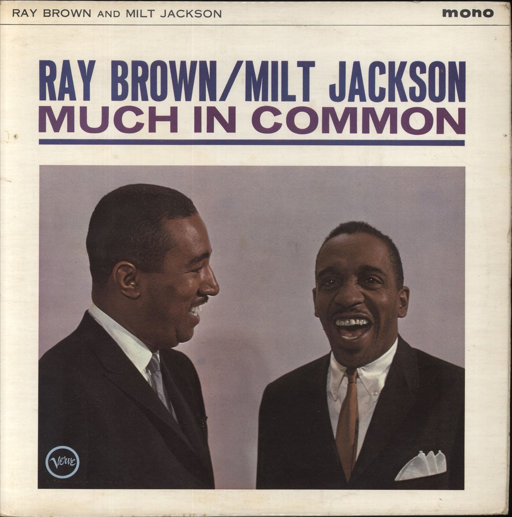 Milt Jackson & Ray Brown Much In Common UK vinyl LP album (LP record) VLP9066