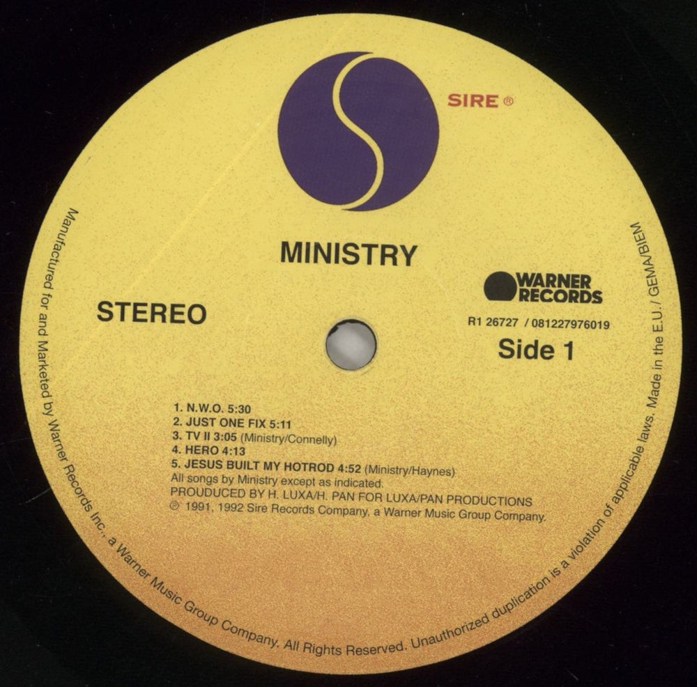 Ministry KE*A*H** (HEAD60) / Psalm 69 - 180gm UK vinyl LP album (LP record) MINLPKE860943