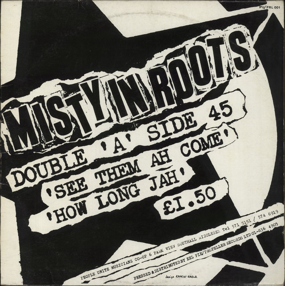 Misty In Roots See Them Ah Come / How Long Jah - VG UK 12" vinyl single (12 inch record / Maxi-single)