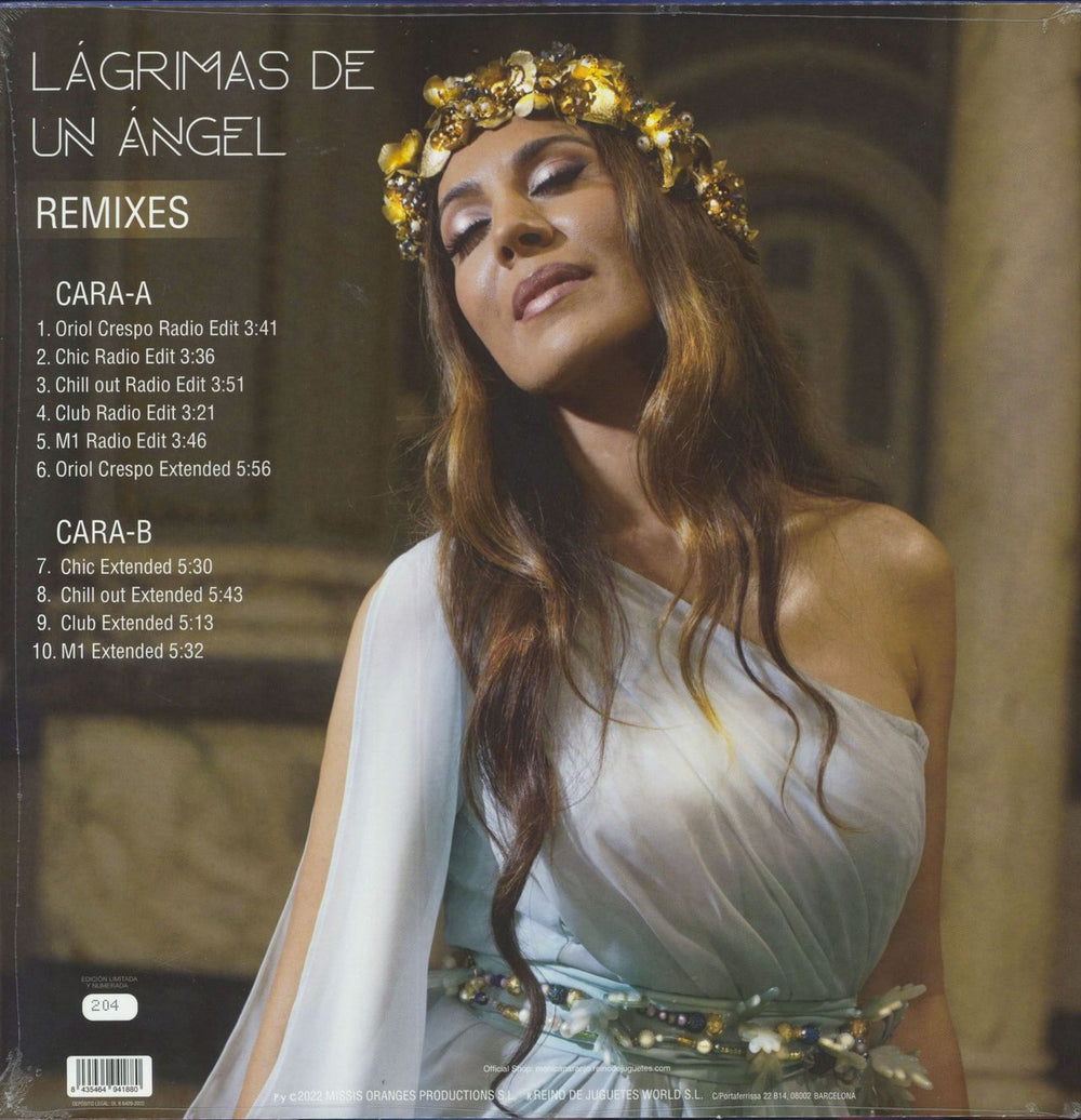 Monica Naranjo Lagrimas De Un Angel - Silver Vinyl + Numbered - Sealed Spanish 12" vinyl single (12 inch record / Maxi-single) 8435464941880