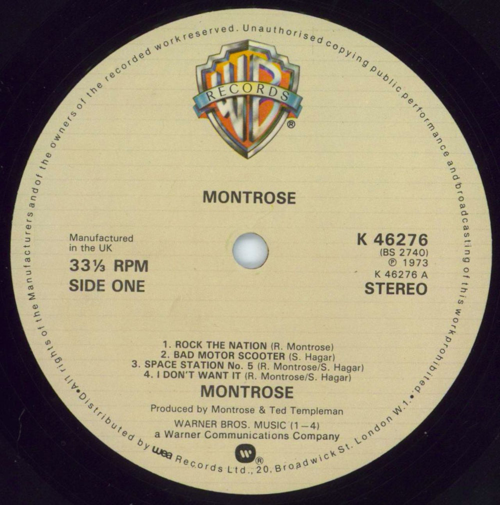 Montrose Montrose UK vinyl LP album (LP record) TROLPMO618753