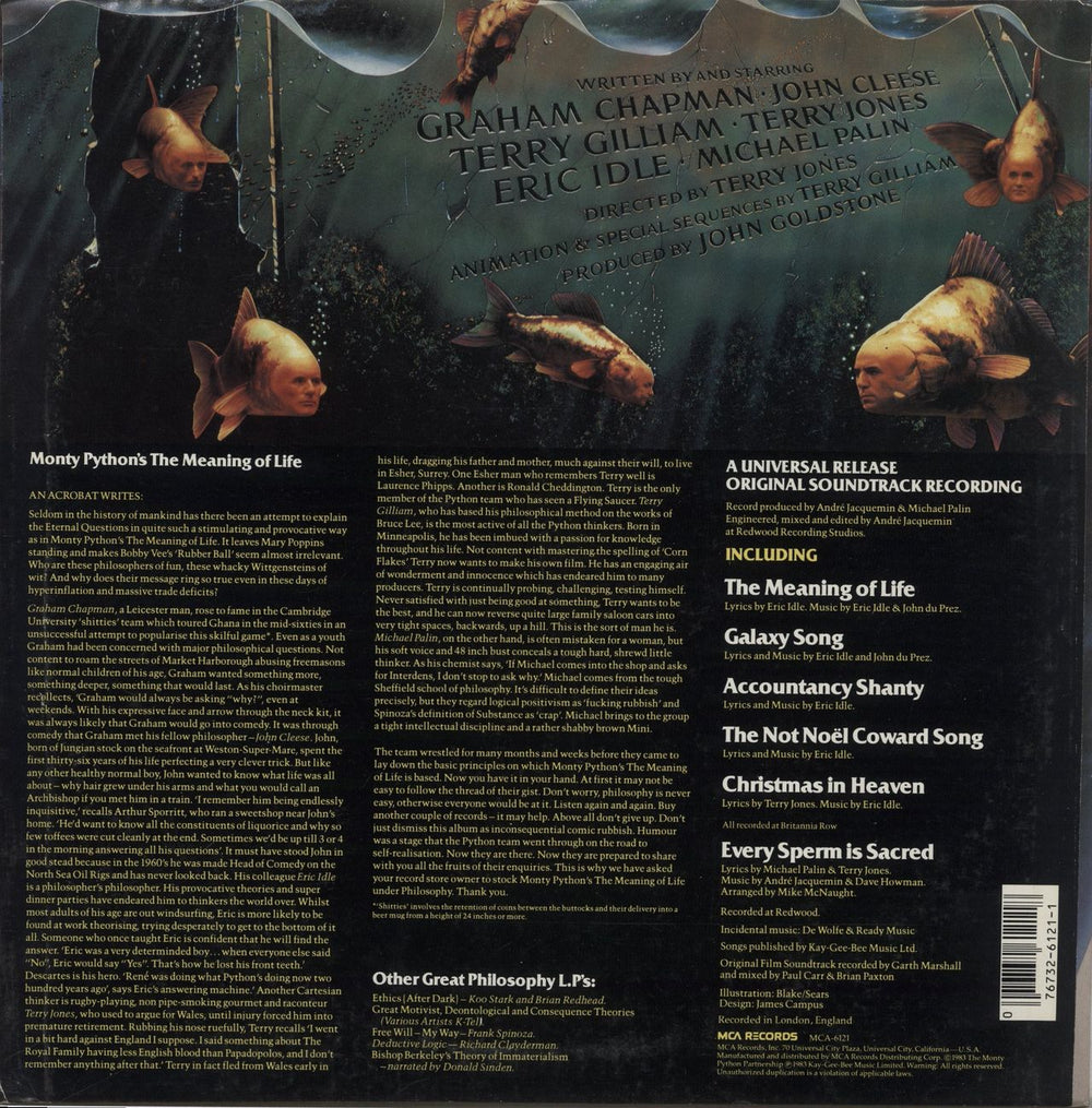 Monty Python The Meaning Of Life US vinyl LP album (LP record) 076732612118