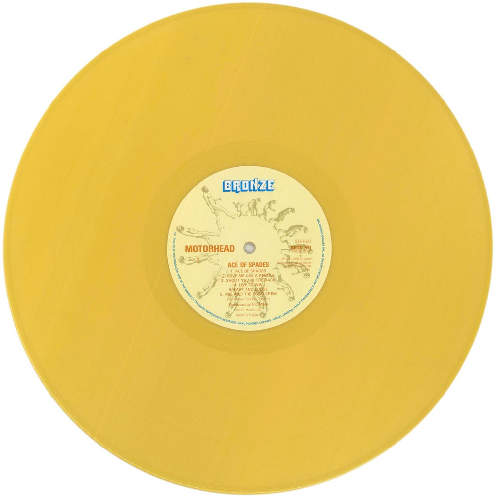 Motorhead Ace Of Spades - Gold Vinyl UK vinyl LP album (LP record) MOTLPAC11961