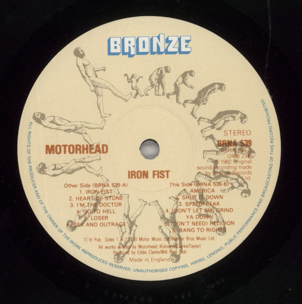 Motorhead Iron Fist - EX UK vinyl LP album (LP record) MOTLPIR504105