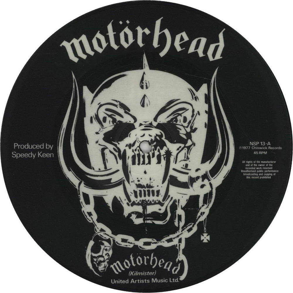 Motorhead Motorhead - Black & White UK 7" vinyl picture disc (7 inch picture disc single) NSP13