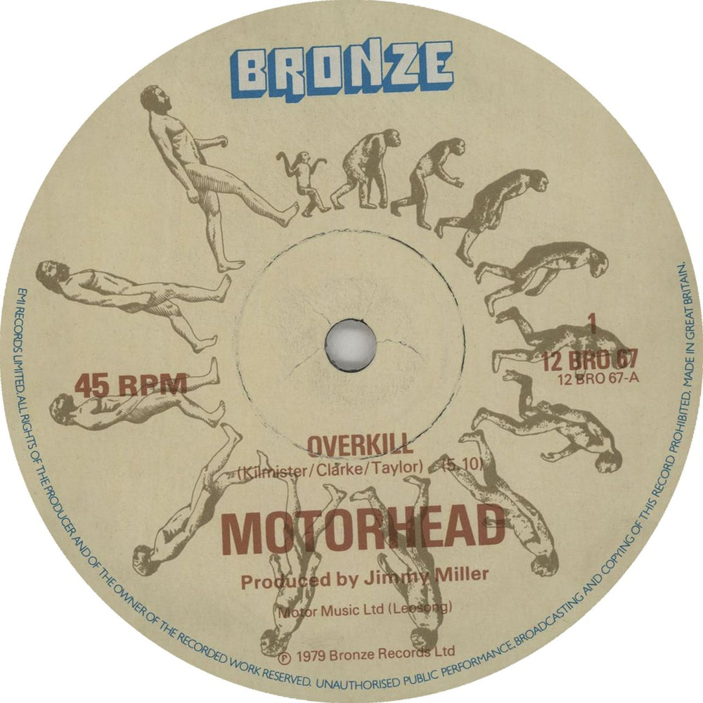 Motorhead Overkill UK 12" vinyl single (12 inch record / Maxi-single) 12BRO67