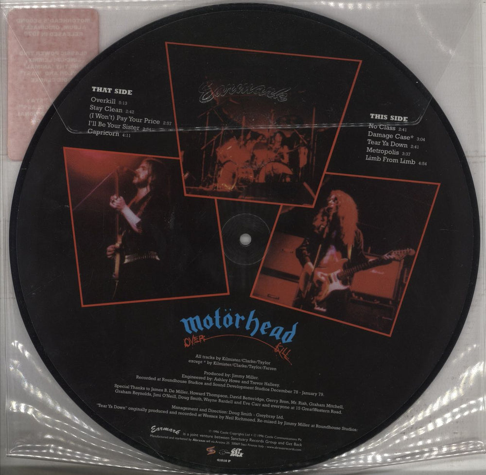 Motorhead Overkill UK picture disc LP (vinyl picture disc album) MOTPDOV266934