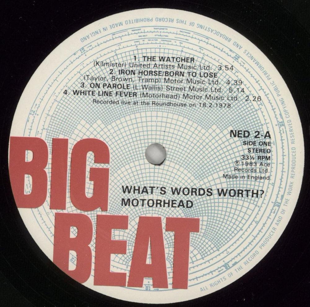 Motorhead What's Words Worth? UK vinyl LP album (LP record) MOTLPWH525586