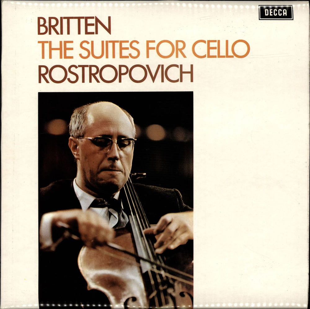 Mstislav Rostropovich Britten: The Suites For Cello - boxed UK vinyl LP album (LP record) SXL6393