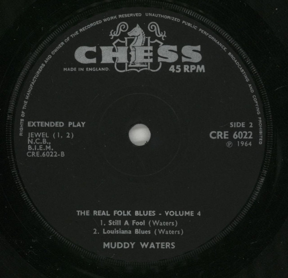 Muddy Waters The Real Folk Blues Volume 4 - VG UK 7" vinyl single (7 inch record / 45)