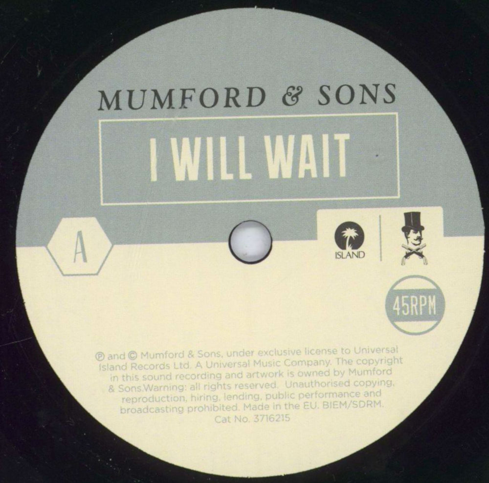 Mumford & Sons I Will Wait UK 7" vinyl single (7 inch record / 45) M3D07IW829692