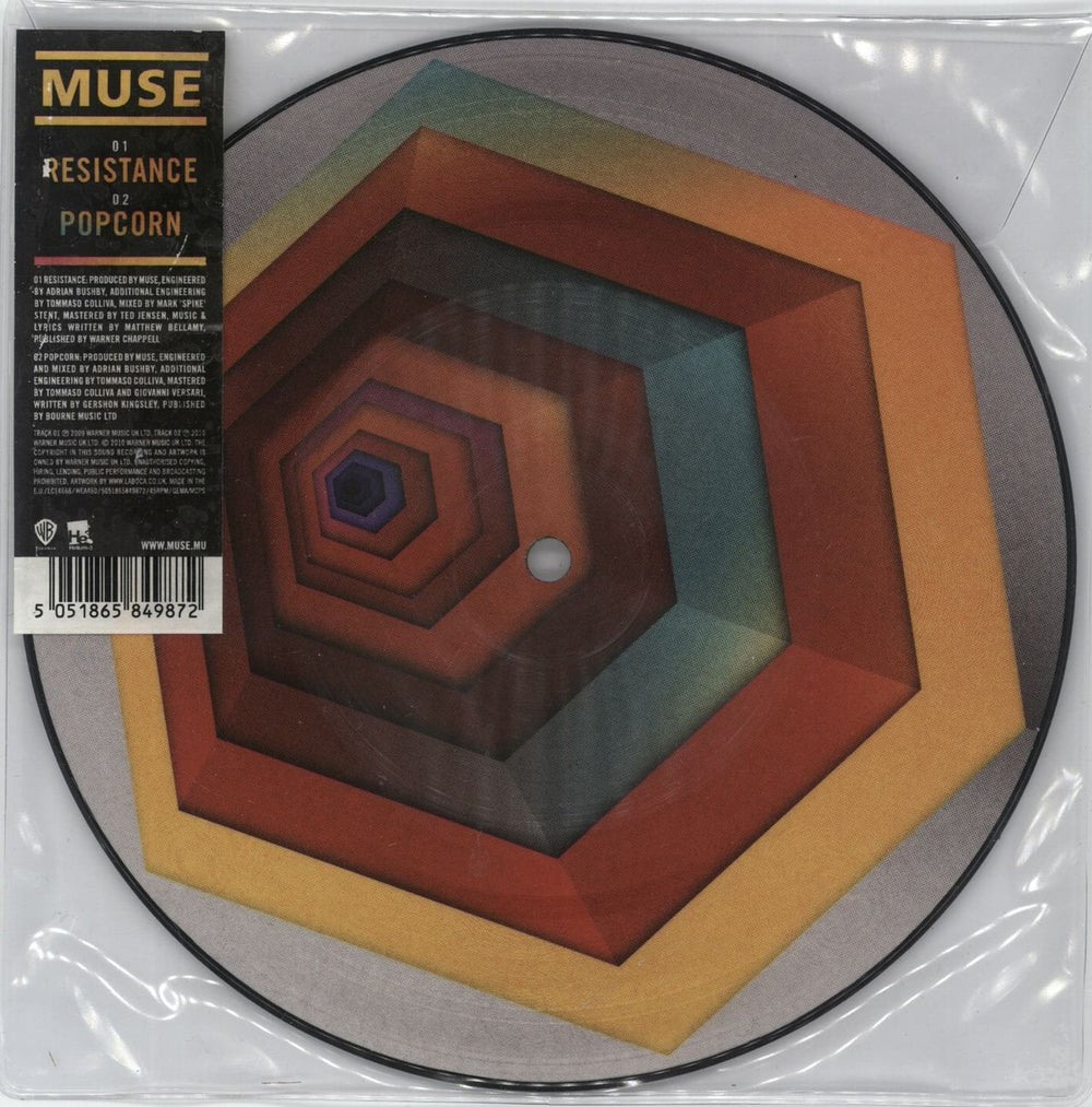 Muse Resistance UK 7" vinyl picture disc (7 inch picture disc single) WEA460